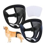 2 paquets couches pour chien femelles lavables pantalon pour chien de protection avec 6 serviettes hyginiques ...