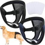 2 paquets couches pour chien femelles lavables pantalon pour chien de protection avec 6 serviettes hyginiques ...