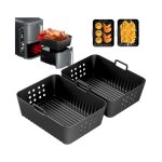 2 paquet moule air fryer pour ninja double stack xl friteuse sans huile sl400eu silicone moule accessoires ...