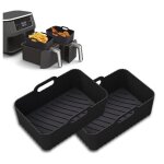 2 paquet moule friteuse  air accessoire pour 9. 5l silicone airfryer pot