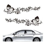 2 pcs autocollant voiture stickers pour voiture avec motif papillons et fleursautocollant voiture tuning ...