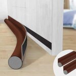 Bas de porte isolant - marsee - 2 pcs - cuir - marron - insonorisé Bas de porte isolant - marsee - 2 pcs - cuir - marron - insonorisé