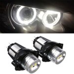 2 pcs e90 angel eyes halo led light ring 6w marker ampoule au x�non blanc pour bmw qcd1409