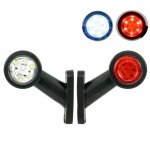 2 pcs feux de gabarit latéral 12v 24v led bicolores sur antenne blanc rouge pour camion remorque agricoles ... 2 pcs feux de gabarit latéral 12v 24v led bicolores sur antenne blanc rouge pour camion remorque agricoles ...