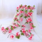 2 pcs fleur artificielle fleur de cerisier suspendu vigneannefly guirlande simulation usine pour nol ...
