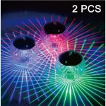2 pcs flottant piscine lumires solaire aliment par batterie fleurs gonflable globe glow impermable ...