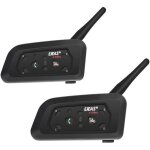 2 pcs intercom moto ejeas v6 - 1200 pro 2019 nouvelle version casque de moto bt sans fil 1200m pour 6 ...