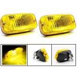 2 pcs phares diurne drl feux de jour auxiliaire jaune orange 12v 24v ampoule p21w ba15s voiture camion ...