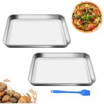 2 pcs plaque de cuisson en acier inoxydable 26 * 20 * 2. 5cm plaque à pâtisserie pour four plaque à pâtisserie ... 2 pcs plaque de cuisson en acier inoxydable 26 * 20 * 2. 5cm plaque à pâtisserie pour four plaque à pâtisserie ...