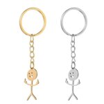 2 pcs porte cl� doigt dhonneur doigt stickman mignon porte cle drole voiture pendentif couple cadeau ...