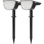 2 pcs spot solaire extérieur lampes solaires etanche ip67 projecteur solaire réglable avec panneau solaire ... 2 pcs spot solaire extérieur lampes solaires etanche ip67 projecteur solaire réglable avec panneau solaire ...
