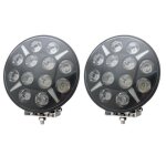 2 phares auxiliaires led longue port�e spot + feu de position orange / blanc 12v - 24v 100w e9 camions ...