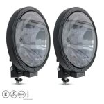 2 phares halogne 12v 24v projecteur longue porte + veilleuse cabochon fume feu antibrouillard camion ...
