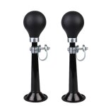2 pi�ces avertisseur sonore v�lo 7 pouces m�tal noir - klaxon puissant accessoire cyclisme