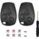 2 pi�ces boitier de cl� renault 2 boutons coque cl� t�l�commande compatible avec renault kangoo modus ...