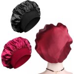 2 pi�ces bonnet satin cheveux nuit bonnet de nuit satin bonnet soie cheveux nuit bonnet de sommeil chapeau ...