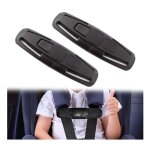 2 pices clips ceinture voiture enfant - boucle de protection de sige auto - scurit bb - noir