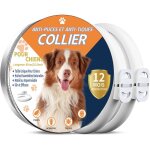 2 pi�ces collier anti puces pour chien 65cm r�glable et imperm�able �limine puces tiques poux huiles ...