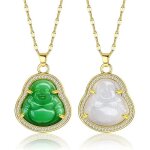 2 pièces collier en or 14 carats bouddha pendentif vert jade bouddha collier glacé jade cubic zirconia ... 2 pièces collier en or 14 carats bouddha pendentif vert jade bouddha collier glacé jade cubic zirconia ...