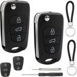 2 pi�ces coque cl� de voiture compatible avec hyundai i10 i20 i30 ix20 ix35 kia sportage ceed soul rio ...
