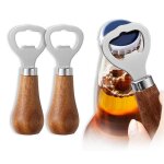 2 pi�ces d�capsuleur d�capsuleur en bois ouvre - bi�re ouvre - bouteille en acier inoxydable d�capsuleurs ...