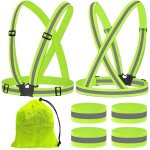 2 pices gilet de scurit vlo + 4 pices bracelets scuritharnais de reflechissant rglable gilet ...