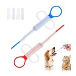 2 pi�ces lance pilule chat pet pill dispenser seringue pour animaux de compagnieavec 4 embouts soupleswj ...