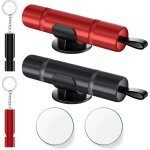 2 pi�ces marteau de s�curit� pour voiture - 2 en 1 brise vitre et coupe ceinture avec socle - noir et ...