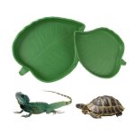 2 pices nourriture pour abreuvoir tortue plat de reptile - gamelle deau pour tortue en forme de feuille ...