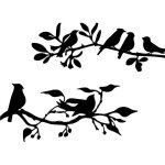 2 pi�ces oiseaux damour sur une branche d�coration murale en m�tal arbre art m�tal oiseau jardin mur ...