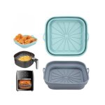 2 pices panier moule pour friteuse  air chaud rutilisable airfryer pot plat carr pliable doublure ...