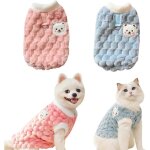 2 pi�ces petit pull chien manteau chihuahua en peluche chaud en hiver pull pour chien chaton doux & confortabl ...