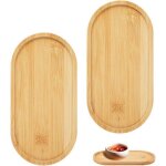 2 pi�ces plateaux ovales plateau en bambou petit plateau decoratif assiette bambou de stockage service ...