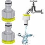 2 pi�ces raccord de robinet raccord tuyau darrosage 1 / 2 pouce 3 / 4 pouce 2 en 1 connecteurs de robinet ...