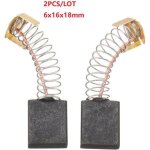 2 pice de rechange balais de charbon 6x16x18mm dc moteur polisseuse lectrique