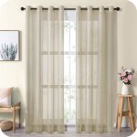 2 pi�ces rideau voilage beige fonc� 140x225 cm rideaux salon � oeillet rideaux de fen�tre pour salon ...