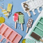 2 pièces silicone moule À crème glacée 4 cellules pop ice lolly moule maker dessert congelé popsicle ... 2 pièces silicone moule À crème glacée 4 cellules pop ice lolly moule maker dessert congelé popsicle ...