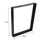 2 pieds de table et de meuble rectangulaire support banc noir 60x72cm 2 pieds de table et de meuble rectangulaire support banc noir 60x72cm