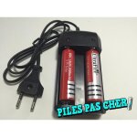 2 piles accus rechargeable 18650 batteries 3. 7v 3000mah puissant + chargeur 2016 2 piles accus rechargeable 18650 batteries 3. 7v 3000mah puissant + chargeur 2016