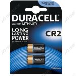 2 piles photo cr2 dl1620 lithium duracell 3v