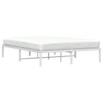2 places - cadre de lit m�tal modernedouble - vidaxl - 207x166x31 cm - sans matelas - blanc 160x200 cm ...
