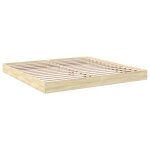 2 places - cadre de lit et sommier � lattes double - vidaxl - contreplaqu� - contemporain - sans matelas ...