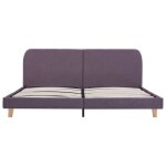 2 places - cadre de lit et t�te de lit modernedouble - vidaxl - sans matelas - taupe tissu 180x200 cm ...