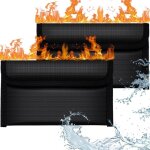 2 pochettes pour documents - 20 x 12 cm - r�sistantes au feu et � leau - id�ales pour ranger des objets ...