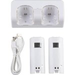 2 port + 2 batterie 2800mah station chargeur pour nintendo wii wiimote manette