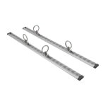 2 rails arrimage - longueur 61cm - aluminium - 7 trous de fixation - rail r�glable 24 positions