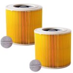 2 remplacement cartouches filtrantes filtre pour aspirateur krcher eau et poussires wd2 wd3 wd3p avec ...