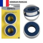 2 rubans en téflon 12 mm x 10 mètres étanchéité gaz air eau joint plomberie 2 rubans en téflon 12 mm x 10 mètres étanchéité gaz air eau joint plomberie