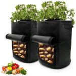 2 sacs de culture de pommes de terre 10 gallon sac de plantation jardin tissu non tiss� avec poign�es ...