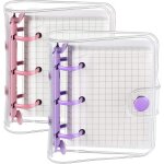2 sets mini classeurs  3 anneaux avec papier intrieur cahier  feuilles mobiles  3 trous petit agenda ...